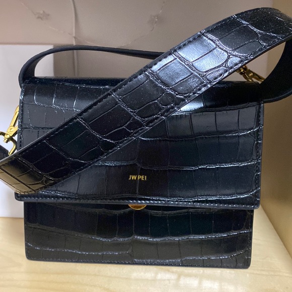 JW PEI Handbags - JW PEI Women's Mini Flap Crossbody - Black Croc